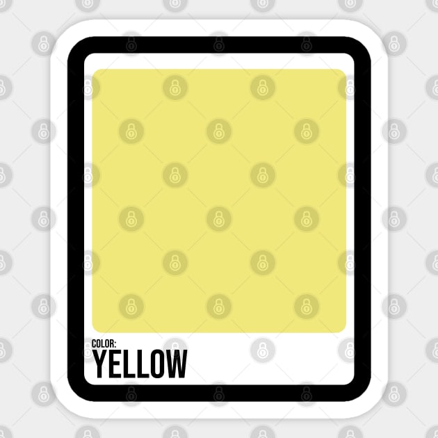 Paint Swatches Costume Yellow Color Swatch Family Group Halloween Sticker by belownormal